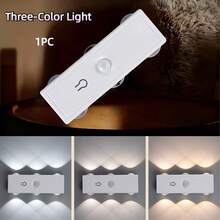 LED Smart Night Light With Motion Sensor, USB Rechargeable, Top And Bottom Lighting, RGB Gradient Ambient Light, Dimmable, Suitable For Entryway, Stairs, Bedroom, Living Room, Hallway, Garage - Rectangular Prism - View 12