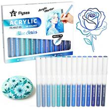 Flysea Acrylic Paint Markers, 1 Box 14 Colors, Liquid Ink Soft Tip, Waterproof Stackable Colorful Painting Graffiti, Coloring Set, First Day Of School - Multicolor - View 6