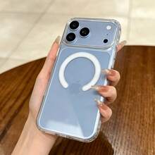 Casing Ponsel Pengisian Magnetik Kompatibel dengan iPhone 18 Pro 18 Pro Max, Penutup Tipis Akrilik Bening untuk 13 11 16 Pro Max 17 Pro Max 15 14 Plus 12 Mini 16e 17e - Clear - View 2