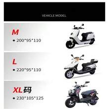 Sarung Motor Berlapis Perak, Tahan Air, Tahan Sinar Matahari, Tahan Hujan, Tahan Debu, Pelindung Luar Ruangan, Cocok Untuk Sepeda Motor, Skuter Listrik, dan Sepeda - Hitam dengan beberapa garis reflektif [hijau] - View 2