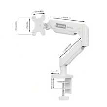 1Pc Lenovo AM110 Pneumatic Monitor Stand, 9KG Load Bearing, Articulating Multi‑Direction Rotatable Screen Bracket, Large Screen Desktop Riser, Black White Optional Colors - View 11