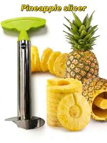 1pc Stainless Steel Pineapple Corer, Pineapple Core Remover, Easy To Use Peeler, Rust-Resistant Reinforced Stainless Steel Sharp Blade, Fruit Slicer Tool, Detachable Handle, Kitchen Essential, Corer, Fruit Processing Tool, Random Color - Multicolor - View 12