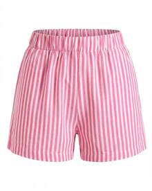 Women Two-Piece Outfits - 2 Playera Rosa con Short Rayas Rosa con Blanco - View 9