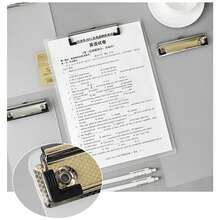 Minimalist Transparent PP Clipboard With Durable Metal Clip, Portable A4 & A5 Writing Board For Office & School Supplies - Translucent - View 5