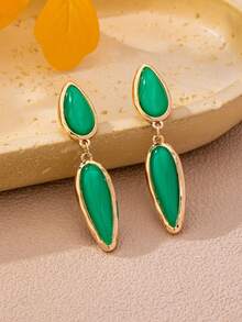 1 Pair Fashionable Personalized Minimalist Women's Water Drop Earrings - Teardrop Earrings - View 5