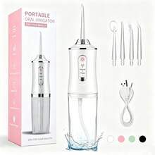 Electric Water Flosser, Portable Water Flosser With 3 Modes And 4 Nozzles, Wireless USB 800mAh Battery Rechargeable Water Flosser, Suitable For Travel, Home, Braces And Dental Care, Perfect As A Holiday Gift - Multicolor - View 14