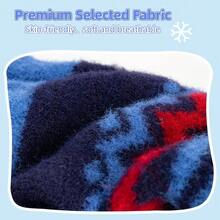 Mesuca Winter Warm Ski Gloves Official Marvel Spider-Man Cartoon Print Blue Navy Red Striped Knit Windproof Soft Outdoor Cold-Proof Gloves 1 Pair - Multicolor - View 4