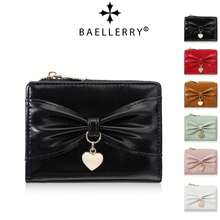 Cartera de Cuero Sintético para Mujer Baellerry con Cierre,últiples Ranuras para Tarjetas, Bolso de Mano Simple y Elegante, Monedero Multifuncional - Negro - Ver 4