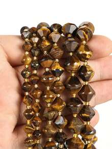Natural Tiger Eye Stone Faceted Loose Spacer Diy Beads For Jewelry Making Diy Bracelet Necklace Charms Accessories 4/6/8/10mm - Magic Stone - View 9