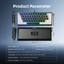 Compact Wired Keyboard 61 Keys RGB Backlit Small Portable Office Computer Membrane Keyboard Suitable For Windows Tablet Laptop Gaming Players White And Black - White Black - View 9