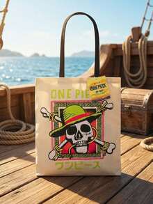 1pc Toei Animation Canvas Tote Bag, Cartoon Character Handbag, Reusable Shopping Bag, Travel/School Backpack, Fan Gift - 1 Pc - View 10