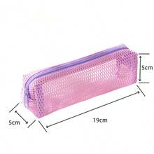 1pc Dopamine Colorful Extended Mesh Pencil Case, Unisex Student Stationery Bag, Back To School Season, Pencil Case Stationery Bag - Single Piece - View 11