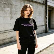 My Funny Expression On  Face T The Shirt Shop Performed A Lobotomy - 黑色 - 查看 2