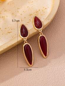 1 Pair Fashionable Personalized Minimalist Women's Water Drop Earrings - Teardrop Earrings - View 4