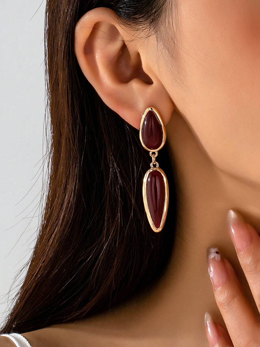 1 Pair Fashionable Personalized Minimalist Women's Water Drop Earrings - Teardrop Earrings - View 1