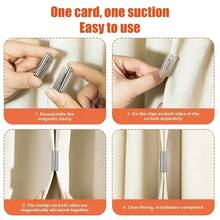 6 cái kẹp rèm, chất liệu kim loại cao cấp, dễ lắp đặt và bền bỉ, phụ kiện thiết yếu cho gia đình - 6 cái - Xem 2