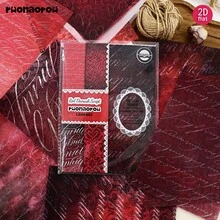 12入/組 半透明高級酒紅深色圖案英文字體硫酸紙 復古深紅字體素材 硫酸紙手帳裝飾 DIY Junk Journal 日記本素材紙 信封賀卡裝飾 (2D平面 A5) - A - 查看 5