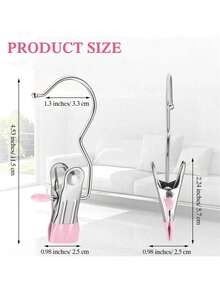 Stainless Steel Multi-Functional Clothespin Hooks (1/5/10/20 Pieces/Pack) Are Sturdy And Durable, Suitable For Storing Clothes, Hats And Boots; The Dip-Coating Process Makes Them Non-Slip And Leaves No Marks. - View 15