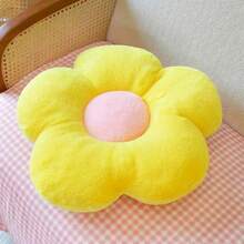 1pc Cute Sunflower Throw Pillow Cushion Backrest Sofa Pad Car Backrest Bay Window Decor Living Room Floor Mat - Multicolored - View 6