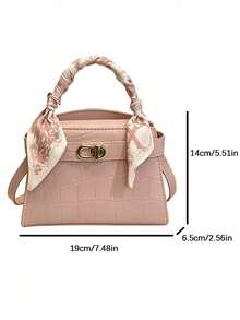 Fashionable Versatile Black Minimalist Elegant Handbag/Shoulder Bag, Suitable For Young Women, Students, Girls, Career Women And Fashion Enthusiasts - Pink - View 2