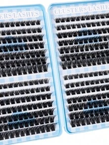 ISEEN 336pcs DIY False Eyelash Clusters, Delicate And Lightweight, Suitable For Daily Makeup, Party, Stage, Cosplay, Beauty & Health, Holiday Makeup - D - View 2