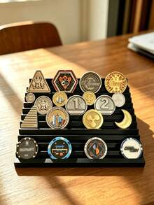 Commemorative Coin Display Stand/Desktop Storage Rack, Multi-Layer Commemorative Coin Display Stand, Combines Storage And Display, Suitable For Game Room, Study And Office Decoration, Also An Excellent Gift Choice - Multicolor - View 2