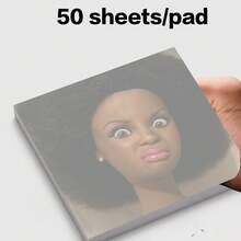 3pcs Random/6pcs Random/9pcs Random Cute Doll Face Self‑Adhesive Sticky Notes,Square Memo Pads For School, Office, Daily Reminder, Journaling, Girls Stationery Gifts - one-size - View 4