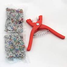 100/200 Set Perlengkapan Pemasangan Kancing Logam, Tang Tekan Manual, Cocok untuk Kerajinan Tangan DIY, Pakaian, Topi, Tas, Kancing Jepit Lima Cakar Tanpa Jahit, Pemula dan Profesional, Kancing untuk Memasang Perlengkapan Tidur (Kancing Warna Acak) - tang - View 14
