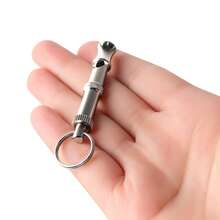 Dog Whistle To Stop Barking, Adjustable Pitch With Keychain, Professional Recall Pet Puppy Cat Training Dog Whistle, Silver Tone, Stop Your Dog's Bad Behavior, No Battery Required - Multicolor - View 4