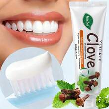 YUITIKUE Pasta Gigi Cengkeh Herbal Mint Bebas Fluorida (0% Fluorida Tambahan) dan Bebas Paraben, Bahan-bahan yang Membersihkan Gigi Secara Mendalam, Menghilangkan Noda, dan Menyegarkan Napas, Berat Bersih 100g/3,53oz - Mint - View 2