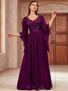 Wedding Dresses - Maroon - View 3