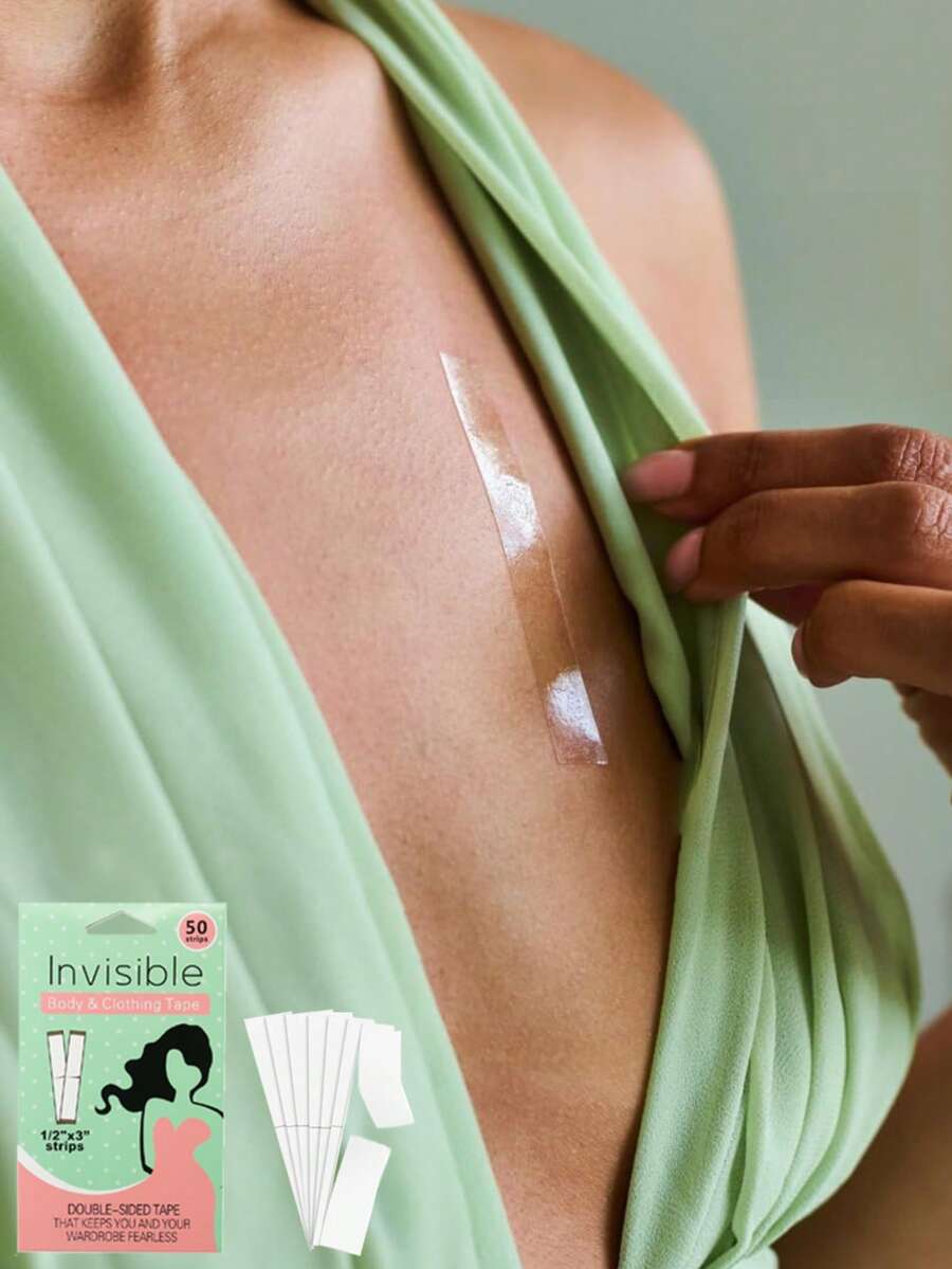 36/50pcs Double-Sided Fashion Tape, Women's Transparent Double-Sided Tape, Traceless Invisible Breast Enhancement Tape, Strong Clothing Glue Anti Drop Accessories,Fixed Stickers,Back To School,Prevent Exposure,Travel/Wedding/Teacher Halloween Gifts