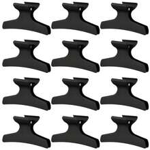 12pcs Black Butterfly Hair Clips,Salon-Grade Hair Clips For Cutting,Styling,Sectioning,Coloring,Suitable For Women - Multicolor a - View 22