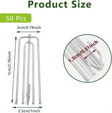 Pack Of 50 Four Prong Curtain Pleat Hooks, Metal Curtain Hooks For Curtains, Rings And Rails - 50pcs - View 6
