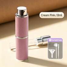 Luxury Leather Lipstick-Shaped Perfume Refillable Bottle, Mini Portable Perfume Sample Spray Bottle, Travel Perfume Dispenser, Multiple Colors Available - White - View 4
