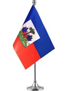 Office Table Flag - Haiti - View 1
