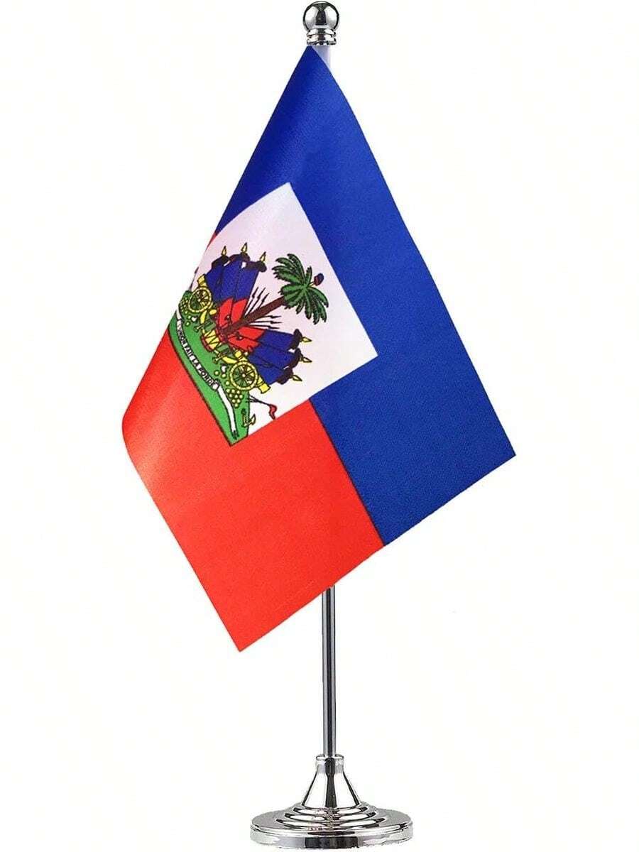 Office Table Flag - Haiti - View 1