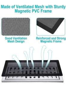 Magnetic Vent Cover 4x10 Inch PVC Mesh Dust-Proof Debris-Proof Insect-Proof For Ceiling And Floor Vents - Multicolor - View 2