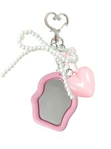 Y2K Sweet Cool Exquisite Fashion Acrylic Keychain, Women's Red Mirror Keychain And Heart Bow Knot Decoration, Asymmetric Mirror Heart Bow Knot, Fashion Bag Charm Alloy Fashion Accessory, Fashion Friendship And Couple Gift, Bag Accessory, Novelty Gift For Family And Friends, Mother's Day, Teacher's Day, Valentine's Day, Easter, Back To School, Dorm, Beach, Travel - Multicolor - View 16