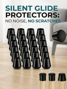 1/4/8/16/24pcs, Thickened Wear-Resistant TPE Chair Leg Protectors, High Elasticity Silent Anti-Slip Table And Chair Foot Pads, Scratch-Resistant Noise-Reducing Floor Protection Pads - Flexible And Durable, Silent And Scratch-Resistant, Easy To Install By Hand. Suitable For Home Table And Chair Protection, Bedroom Furniture Floor Protection. Flexible And Durable Furniture Protection Men's Tools, Invisible Silent Versatile Room Decoration Foot Pads, Scratch-Resistant Floor Protection Simple Home Decor Protection Pads, Anti-Slip Silent Bedroom Decoration Chair Foot Pads, Soft And Wear-Resistant Atmospheric Autumn Decoration Protection Covers, Invisible Creative Halloween Decoration Chair Leg Covers, (Random Style) - Multiple Styles - View 3