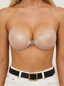 VfvQueen Soutien-gorge adhésif en silicone invisible, coussinets de poitrine sans couture push-up et liftants, convient pour les robes de mariée et les tenues dos nu - Multicolore - Voir 2