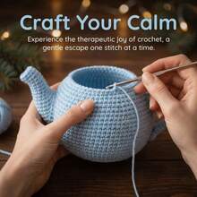 1pc Penguin/Moon House/Christmas Teapot House Crochet Kit (Materials Only, Simple Hand Crochet Required). DIY Kit Suitable For Beginners, Includes Step-By-Step Guide And English Instructions. Ideal Creative Gift For Birthdays And Holidays, Decoration - DIY Crochet Kit - View 9