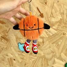 Juguete de peluche con forma de animal para niños, rugby, billar, fútbol con patas, decoración colgante con cara sonriente y tierno, muñcreativo, regalo de cumpleaños. - -12cm-Estilo 7 - Ver 1