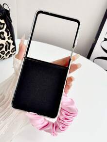 1pc Girls Electroplated Leopard Print Scarf Bracelet Style Smart Phone Case Protective Cover Portable Design Phone Case Protective Cover Compatible With Samsung Galaxy Z Flip8, Galaxy ZFlip 7, Galaxy ZFlip 7FE, Galaxy ZFlip 6, Galaxy ZFlip 5 Back To School Season - Multicolor - View 6
