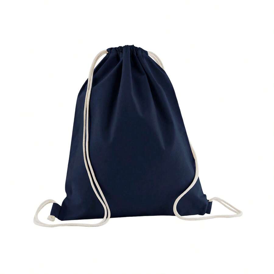 Westford Mill Organic Cotton Drawstring Bag - French Navy - View 1
