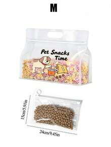 Bolsa de almacenamiento de comida para mascotas, bolsa sellada con estampado lindo de perro, bolsa de almacenamiento transparente y esmerilada para comida de perro y arena para gatos con asa, bolsa de almacenamiento de comida para perro, bolsa de almacenamiento de comida reutilizable, bolsa para porcionar comida, bolsa a prueba de humedad, bolsa de mano autosellante, mantiene la comida seca fresca, almacena comida y golosinas para gatos y perros, fácil de transportar, adecuada para camping, alojamiento, viajes de fin de semana, viajes y uso diario, esencial para dueños de mascotas, regalo de cumpleaños único, regalo de fiesta - Multicolor - Ver 16