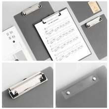 Minimalist Transparent PP Clipboard With Durable Metal Clip, Portable A4 & A5 Writing Board For Office & School Supplies - Translucent - View 4