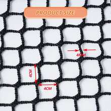 Safety Rope Net For Kids, Nylon Knotless Fence Net For Stairway Balcony Guard, Outdoor Terrace Decoration Pet Anti-Fall Rope Netting(Size:1M*2M(3.3FT*6.5FT),Color:Black) - Black - View 9
