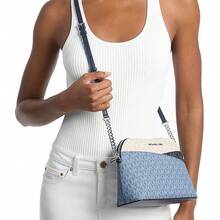 Michael Kors Jet Set Travel Logo Women's Shoulder Sling Bag 35S5STVC6B DENIM MULTI - 多色拼接牛仔藍35S5STVC6B DENIM MULTI - 查看 2