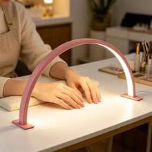 USB Powered Aluminum Nail Lamp, Crescent-Shaped Shaped Beauty Light, Matte Finish, Button Switch Control, Suitable For Nail Art, Eyelash Extensions, Tattoo, Eyebrows, Skincare - Ideal For Nail Enthusiasts And Beauty Professionals, Nail Salons - Half-moon Nail Lamp - View 3